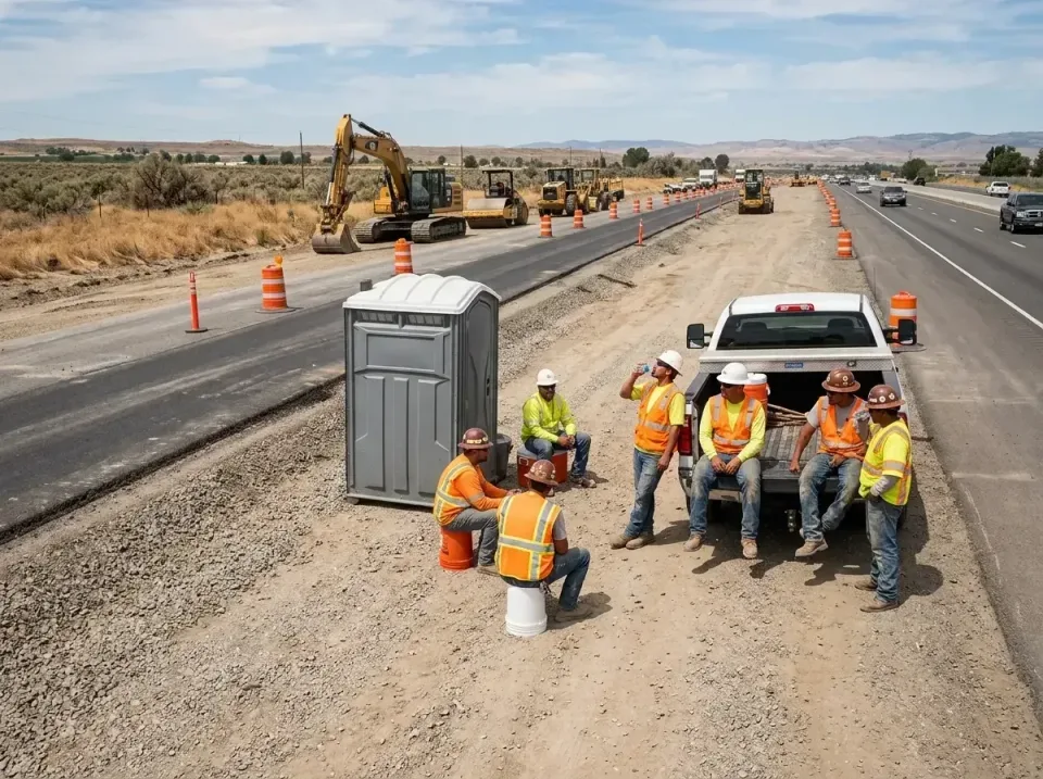 highway-road-construction-crew-007 — frequently asked questions, Porta Potty and Restroom Rentals in Pittsburg, CA